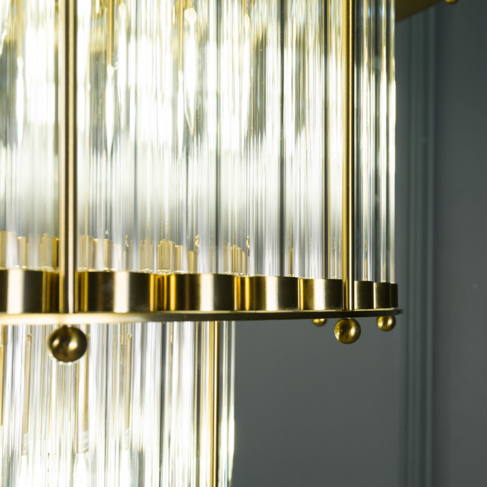 The Triple Monza Chandelier - Art Deco inspired chandelier