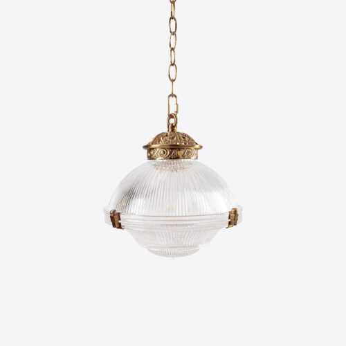 Sloane - period style lighting - ribbed glass pendant
