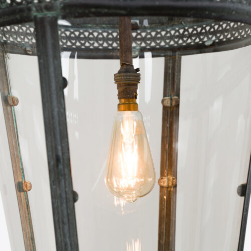 medium Byron hanging lantern - in verdigris bronze finish suitable for hallway entrance hall