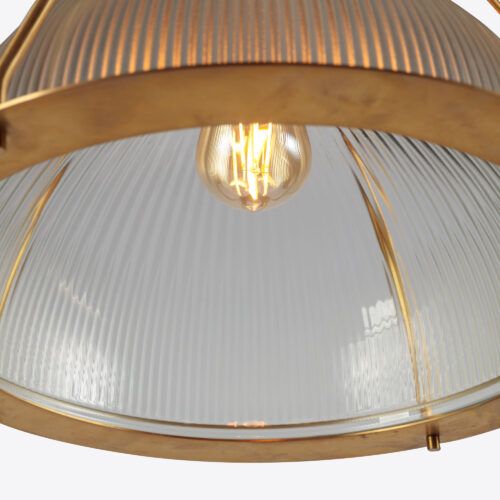 Hoxton brass - industrial pendant light for bars dining rooms or kitchen islands