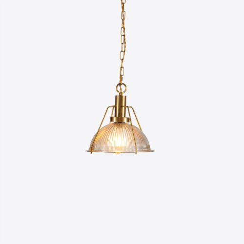 small Hoxton brass - industrial pendant light for bars dining rooms or kitchen islands