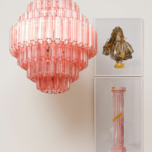 large pink chandelier by Pure White Lines - Grande Pink Palermo