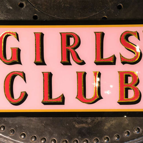 Girls Club sign in Sheerluxe