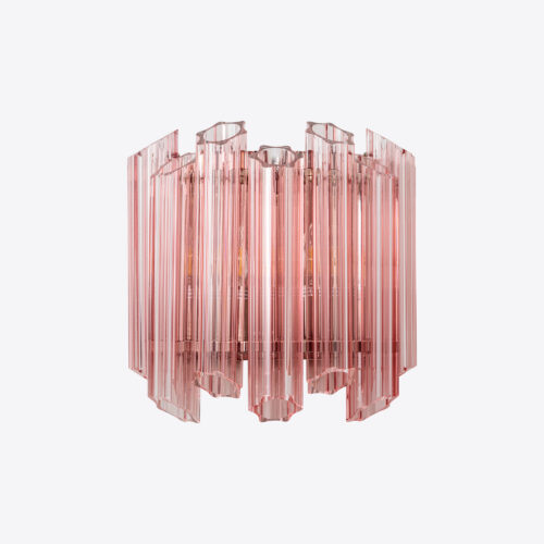pink palermo wall light - glass tubes in a Murano style