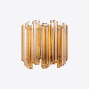 amber Palermo wall light - amber yellow glass tubes in a Murano style