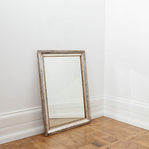 French Silver Gilt Wall Mirror