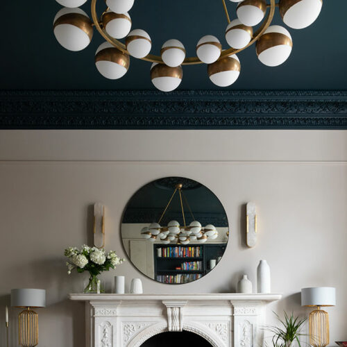 bespoke sputnik chandelier created for Frank and Faber by Pure White Lines