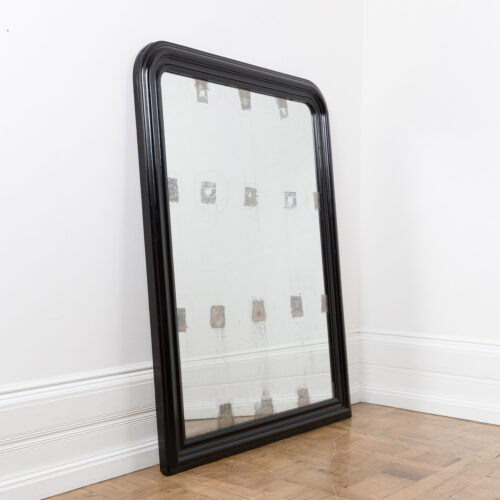 gloss black louis philippe style mirror