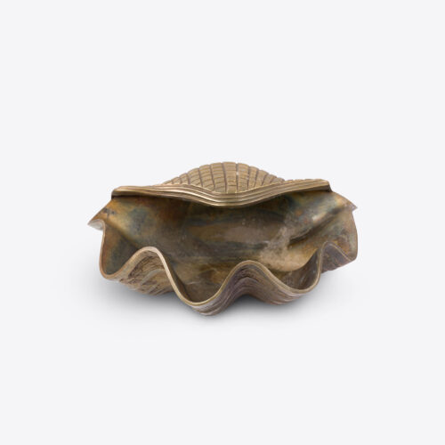 brass clam shell wine cooler