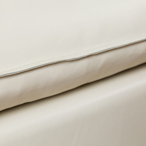 Amalfi Cortina white leather ottoman footrest
