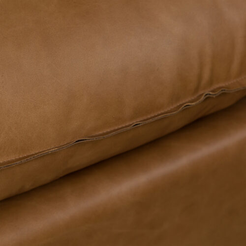 Amalfi saddle tan leather ottoman footrest