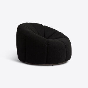 Black Bouclé Napa Chair