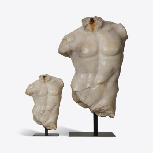 Maximillian small and large male torso sculpture
