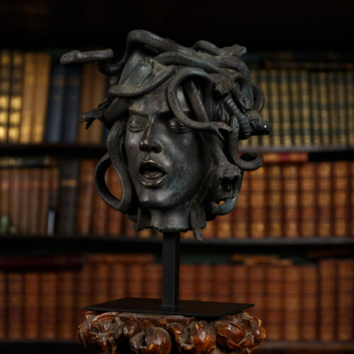 bronze effect female medusa bust