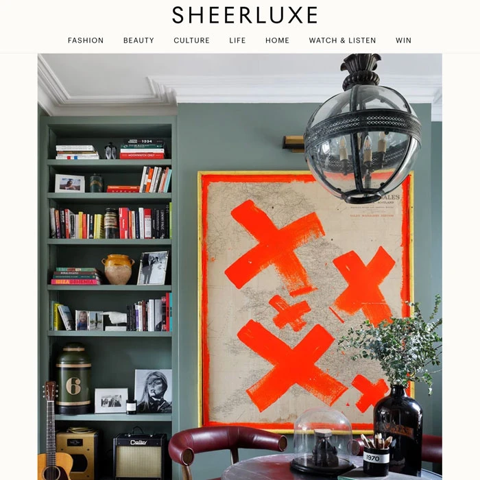 HÁM interiors featured on SheerLuxe with hanging globe lantern by Pure White Lines