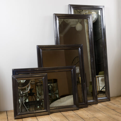 aged glass rectangular mirror