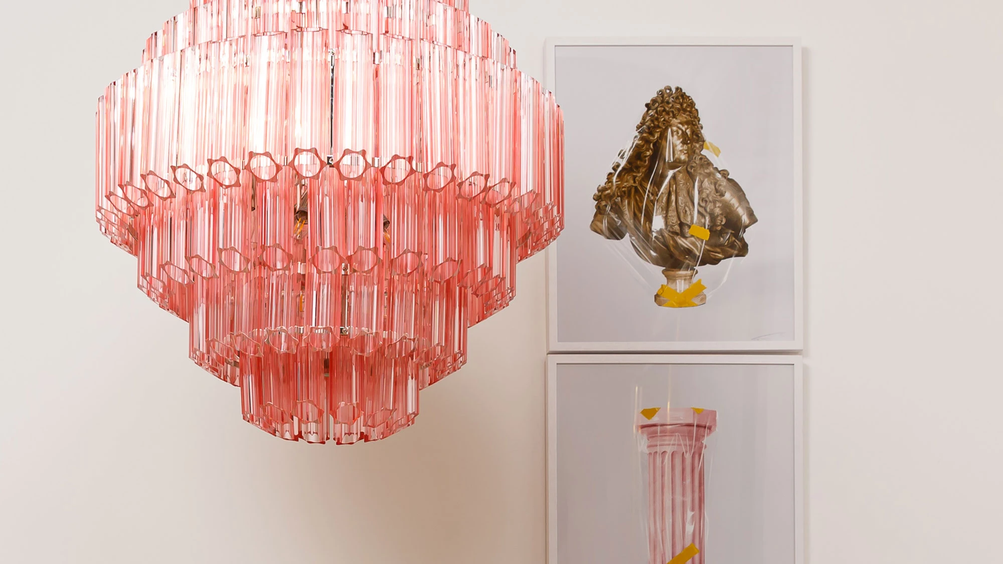 pink Palermo - a modern chandelier