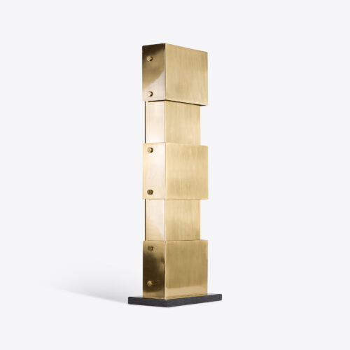 brass modernist table lamp