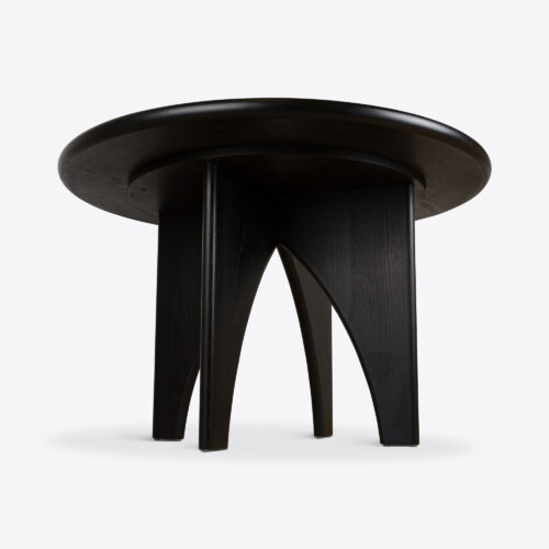 round black oak dining table
