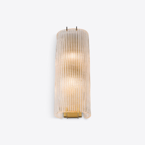 large Murano style waffle glass wall light inspired by a mid-century original