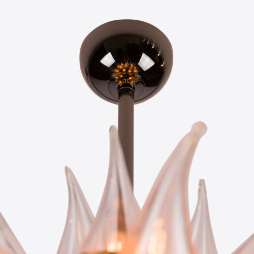 vintage Murano glass sputnik chandelier with gold leaf details