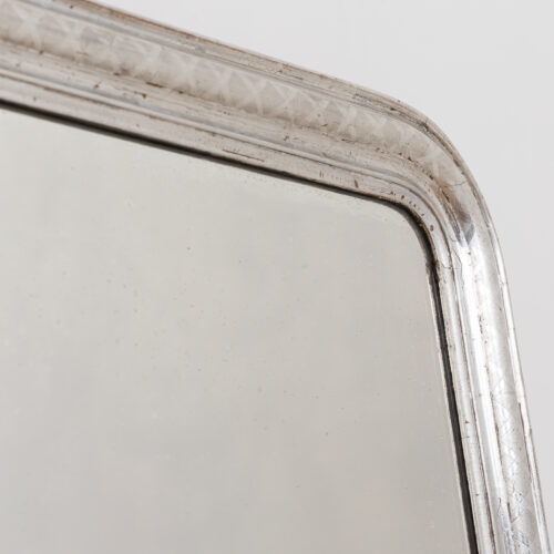 Antique Italian Silver Gilt Mirror - H147cm