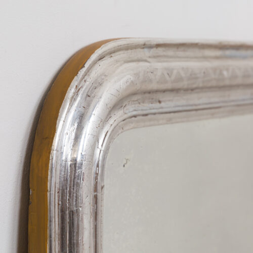 Antique Italian Silver Gilt Mirror - H147cm