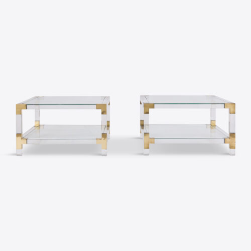 Pair of 1970s Italian Lucite Coffee Tables