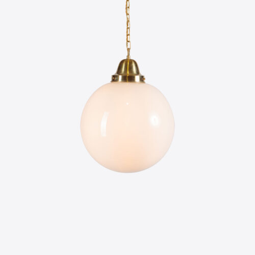 Small Ball pendant light - opaline glass ideal for hanging over kitchen islands and bars