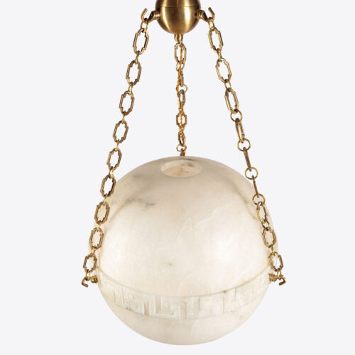 alabaster globe pendant
