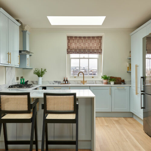 Pandora Taylor interior design - Belgravia apartment - kitchen design - lighting by Pure White Lines
