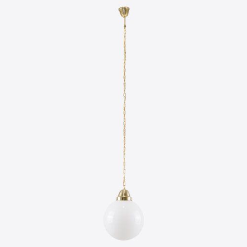 Ball pendant - simple opaline white globe light