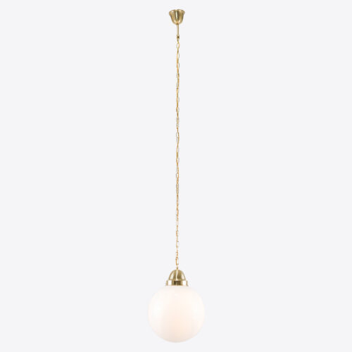 Ball pendant - simple opaline white globe light