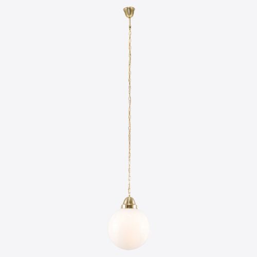 Ball pendant - simple opaline white globe light