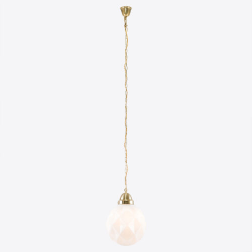 Cubist pendant - simple opaline white light