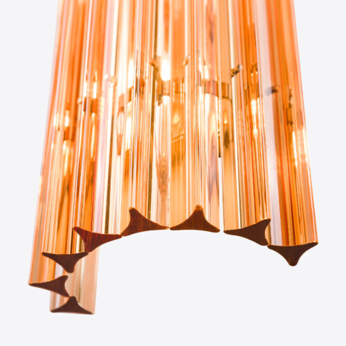 amber yellow Amaro wall light in a 70s Murano style
