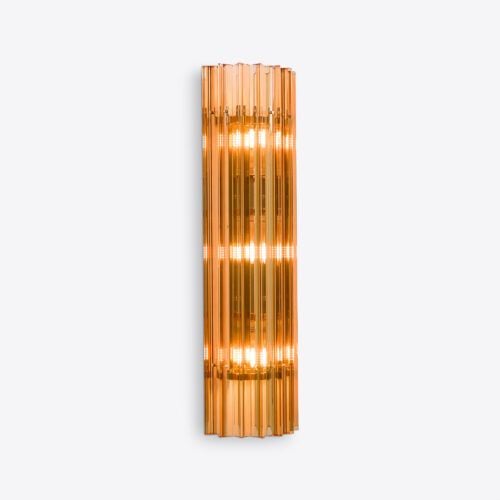 amber yellow Amaro wall light in a 70s Murano style