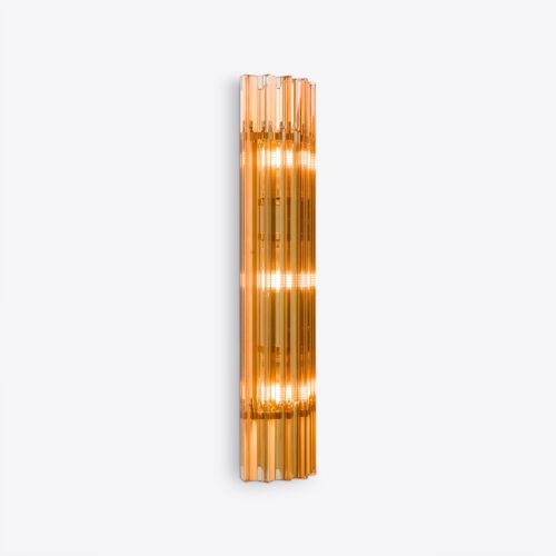 amber yellow Amaro wall light in a 70s Murano style