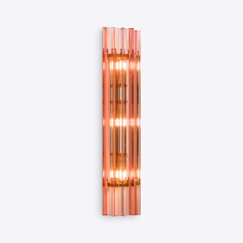 pink Amaro wall light in a 70s Murano style