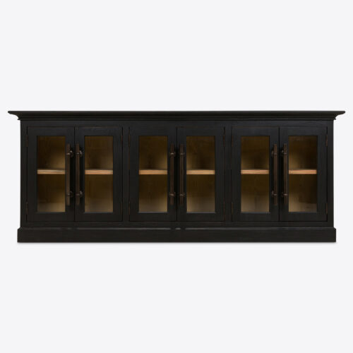 Brodie_6-door_glass_display_cabinet_sideboard_ebonised_black_oak_pantry_cupboard_kitchen_living_room_1