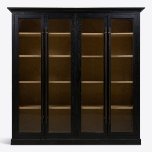oak Brodie display cabinet ebonised