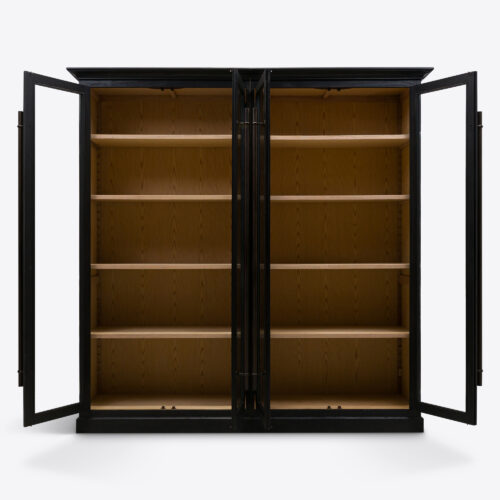 Brodie_double_tall_glass_display_cabinet_ebonised_oak_pantry_cupboard_kitchen_living_room_2