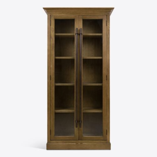 cabinet Brodie oak natural display glass