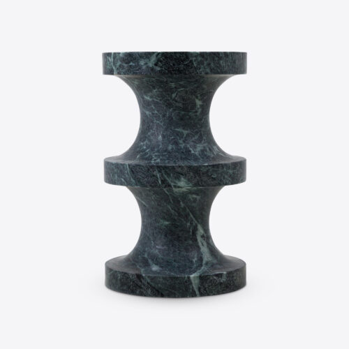 fluted green solid marble side table