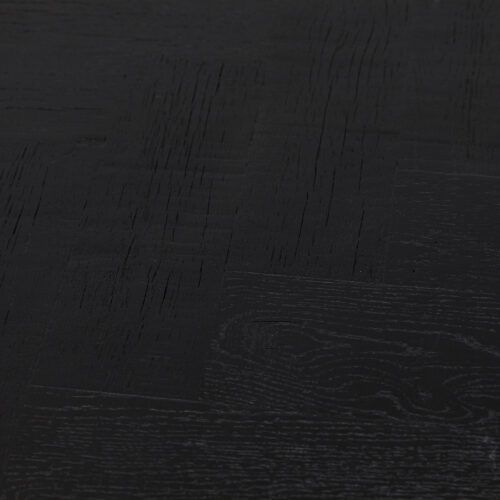 Lourdes black oak dining table - sculptural modernist brutalist