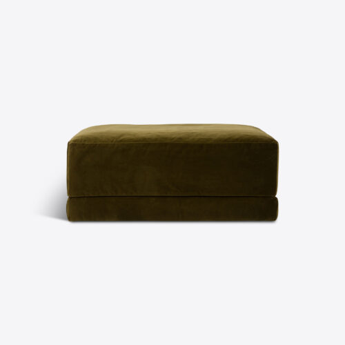 Milano moss green ottoman foot rest sectional sofa