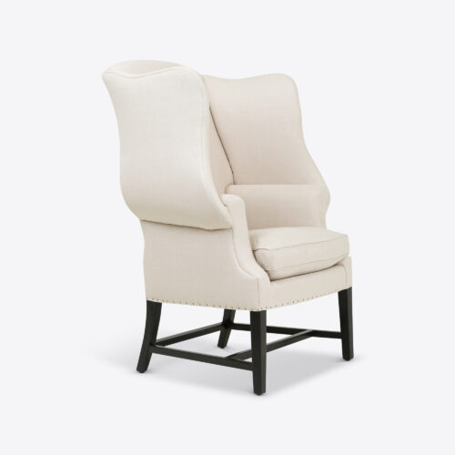 linen wingback armchair