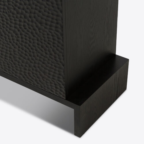 Camden 4 door sideboard - modern black sideboard with textured front