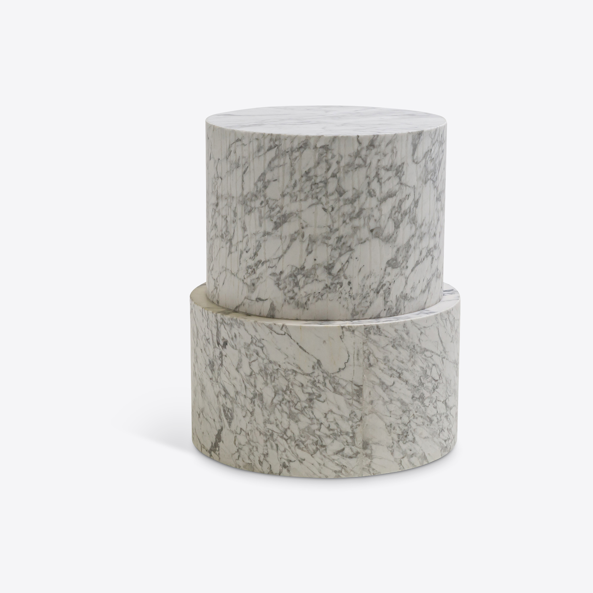 Carrara marble plinth side end table