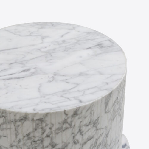 Carrara marble side end table